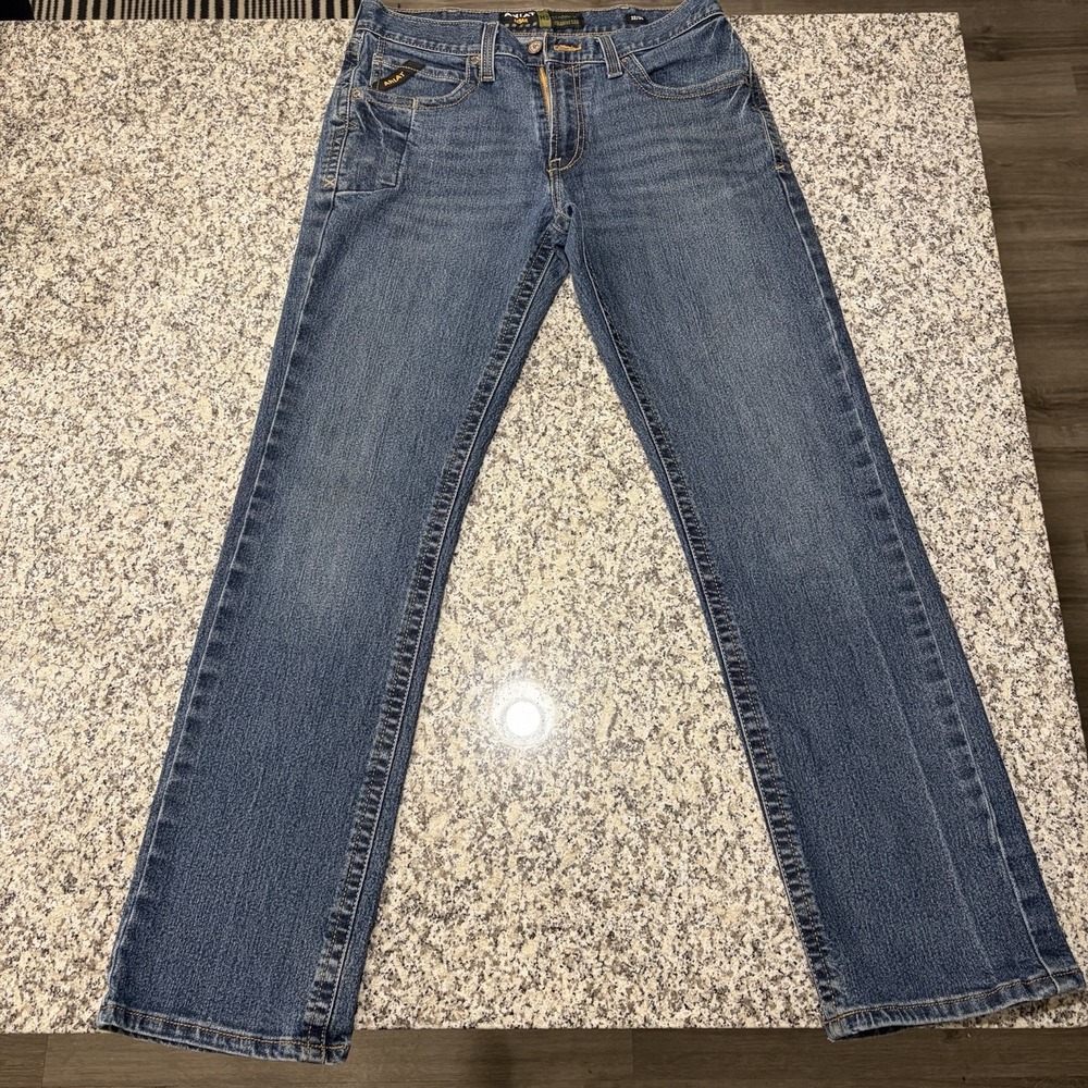 Ariat M5 Rebar Straight Leg Work Jeans Men's Size 32x34 Medium Wash Denim
